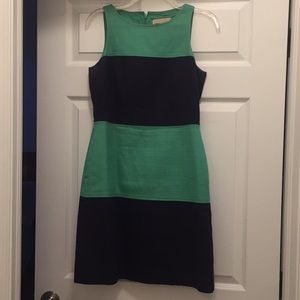 Navy and Green Banana Republic Shift Dress